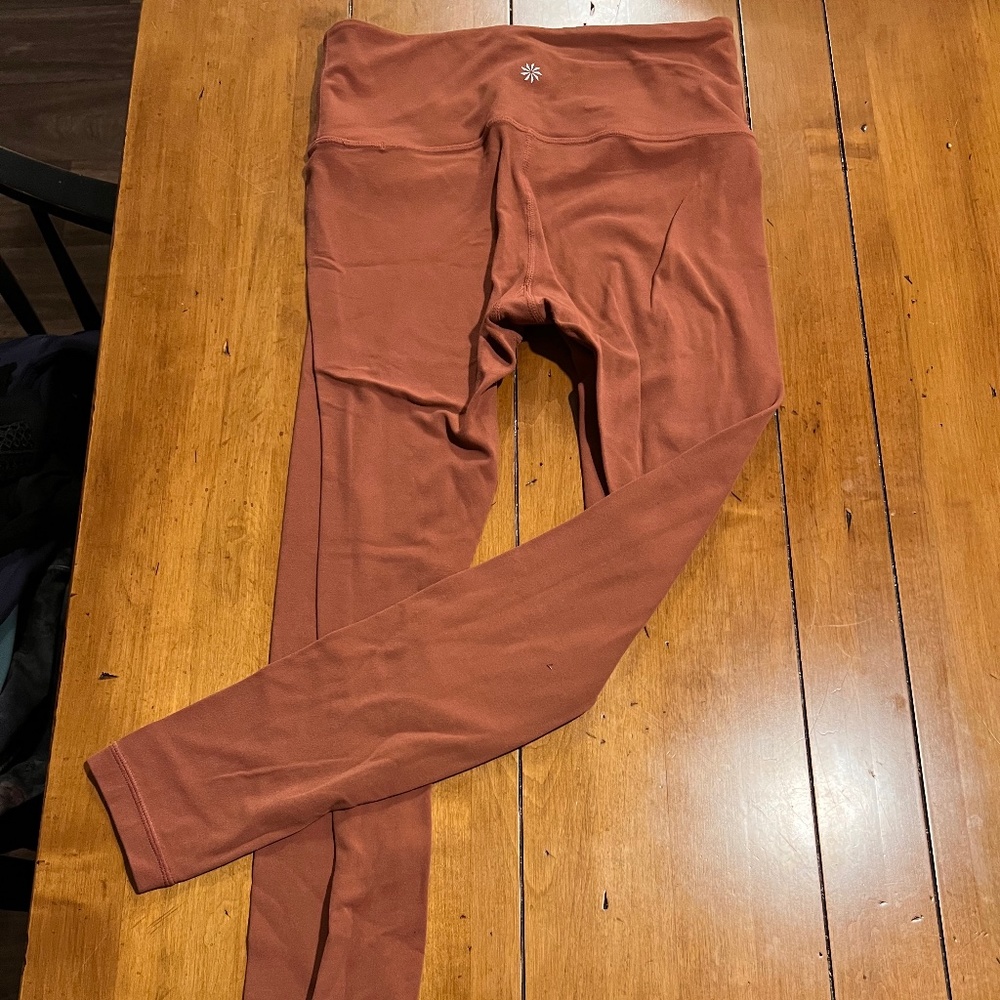 Athleta 7/8 Leggings | Size S | Mauve/Burnt Orange